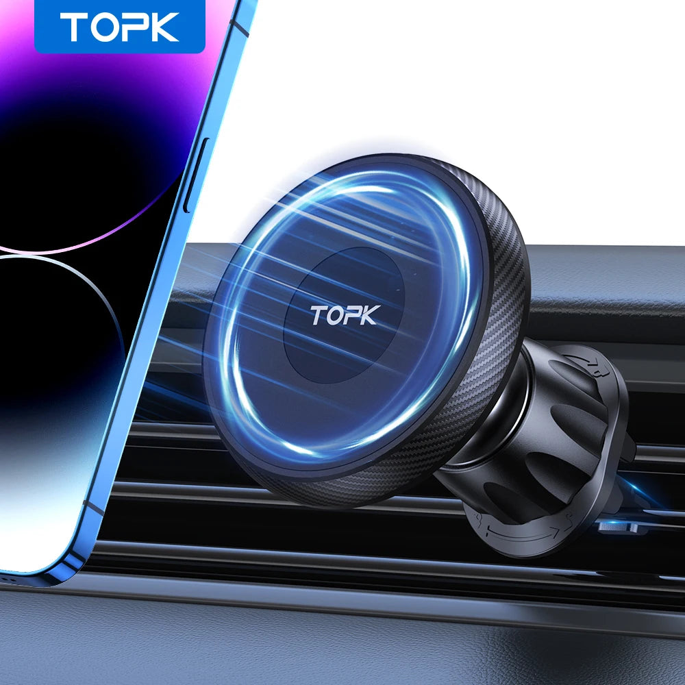 Magnetic Car Phone Mount for MagSafe | Strong Hold & 360° Rotation